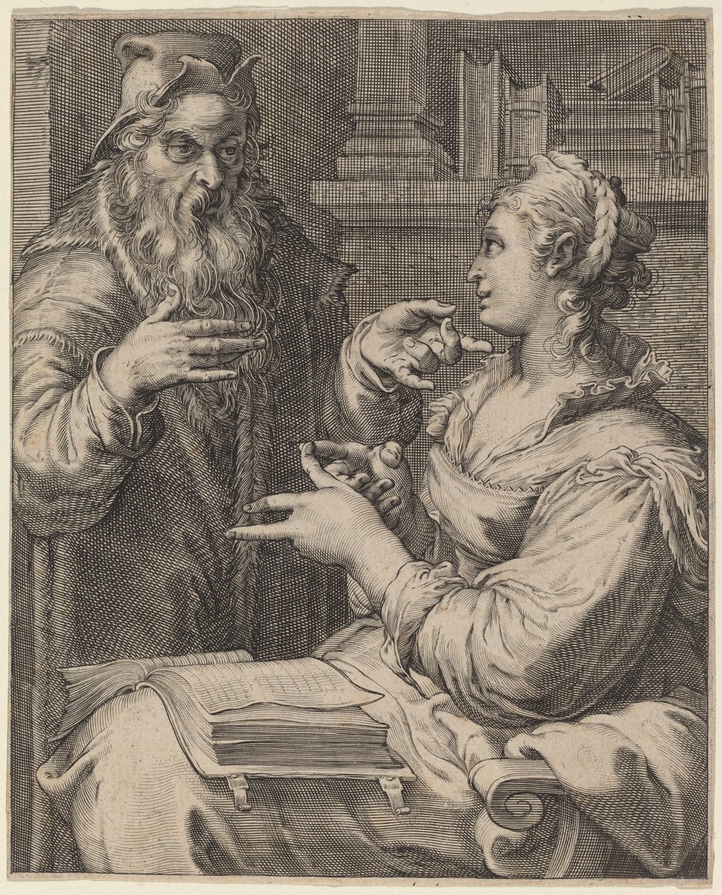 Philosophie von Cornelis Jacobsz Drebbel, after Hendrik Goltzius