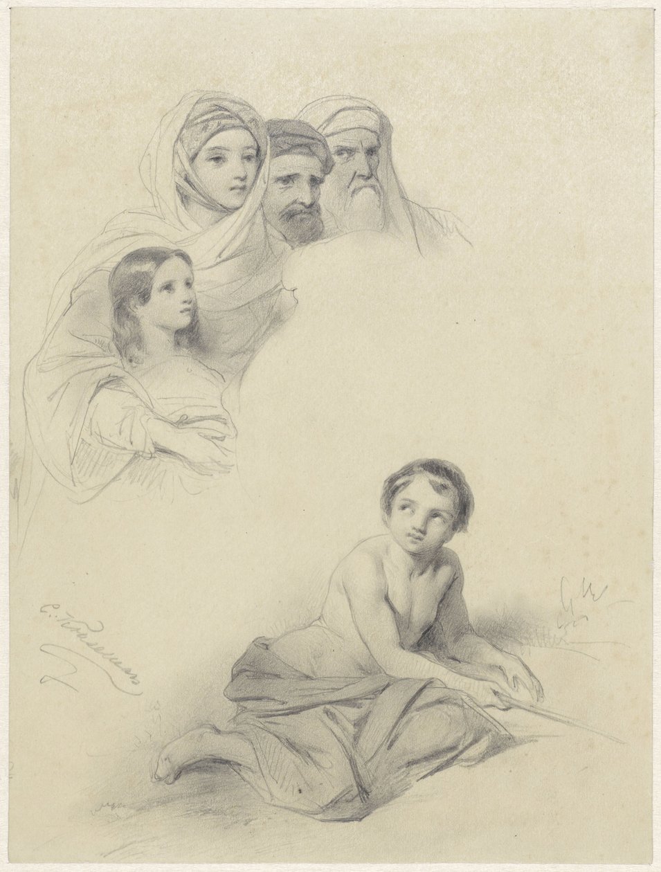 Studien von Kindern und einigen Erwachsenen von Cornelis Kruseman