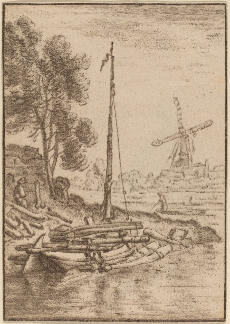 Windender Fluss, 1761, veröffentlicht 1765 von Cornelis Ploos van Amstel