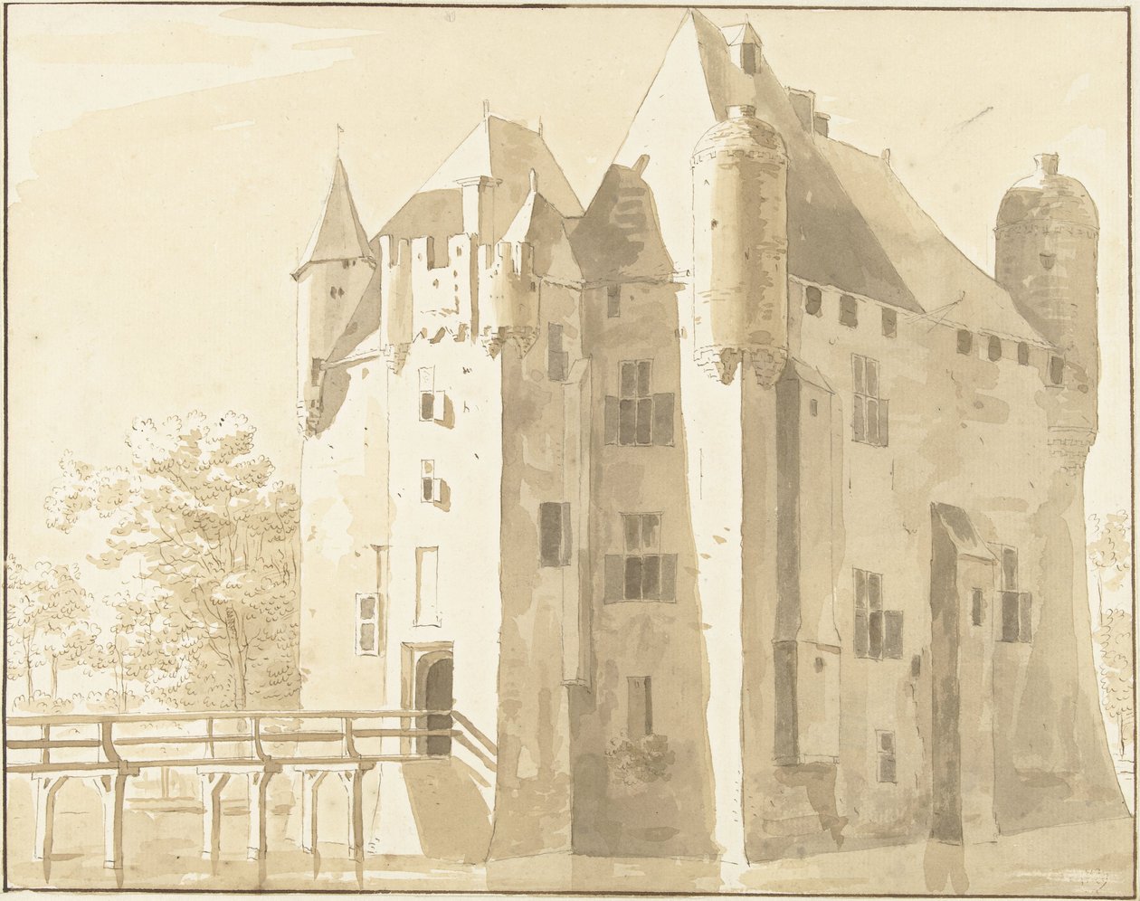 Schloss Frissestein in Herwijnen, Rückseite von Cornelis Pronk (possibly)