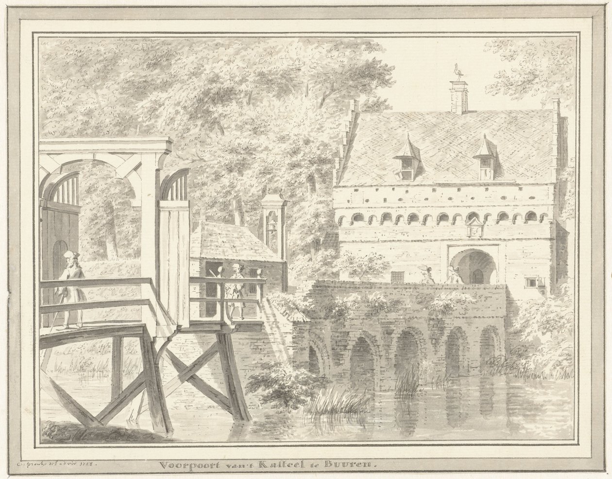Vortor des Schlosses in Buren von Cornelis Pronk