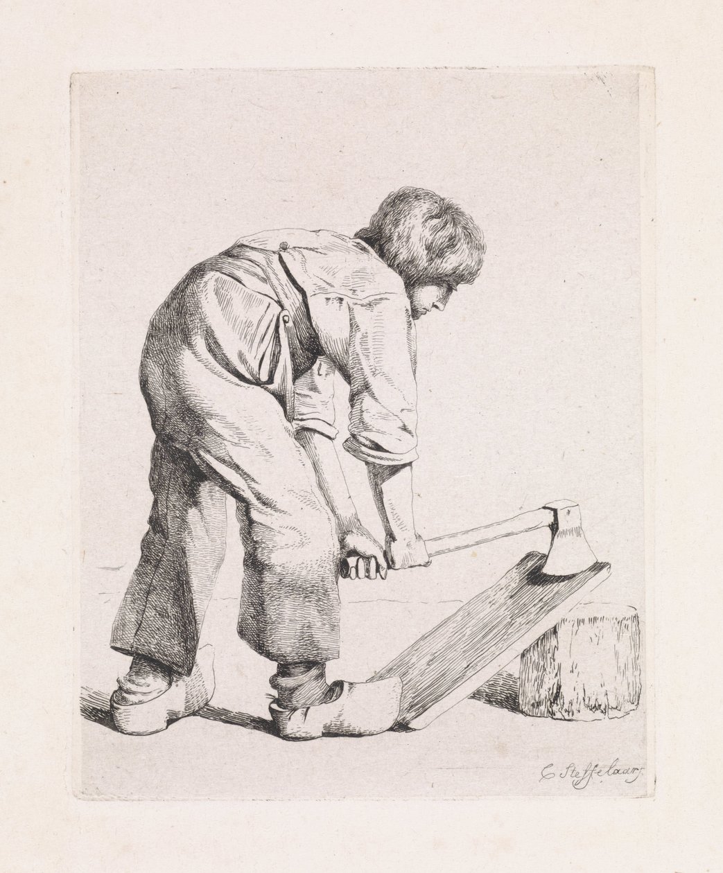 Der Holzspalter von Cornelis Steffelaar