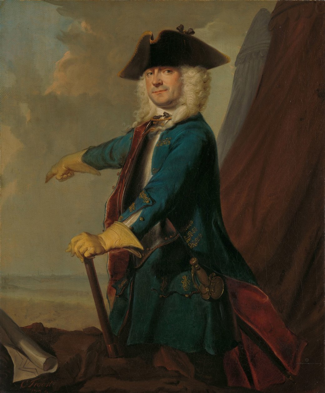 Gerrit Sichterman (1688-1730). Quartiermeister-General der Kavallerie, Oberst des Oranje-Groningen-Infanterieregiments, Kommandant von Grave von Cornelis Troost