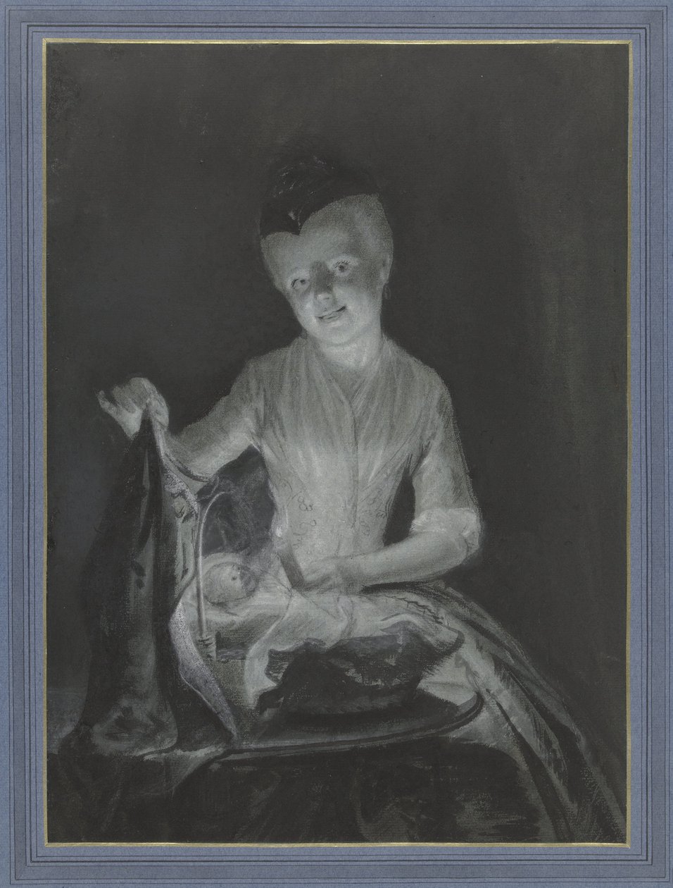 Sara Troost mit ihrer Puppe von Cornelis Troost
