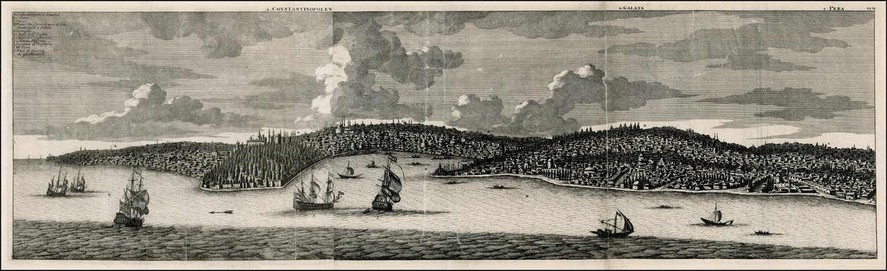 1698 Ansicht von Konstantinopel und Pera von Cornelis De Bruyn von Cornelis de Bruijn