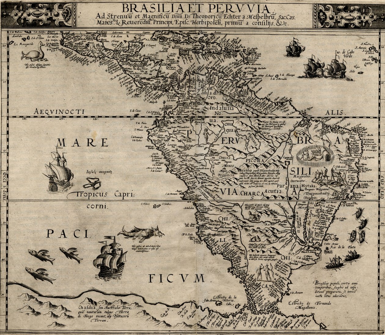 Brasilien und Peru von Cornelis de Jode