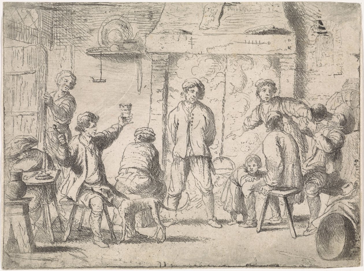 Bauern in einer Herberge von Cornelis de Wael
