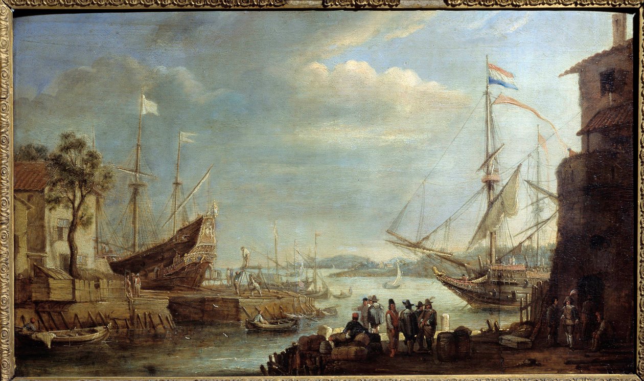 Seeport im 17. Jahrhundert von Cornelis de Wael