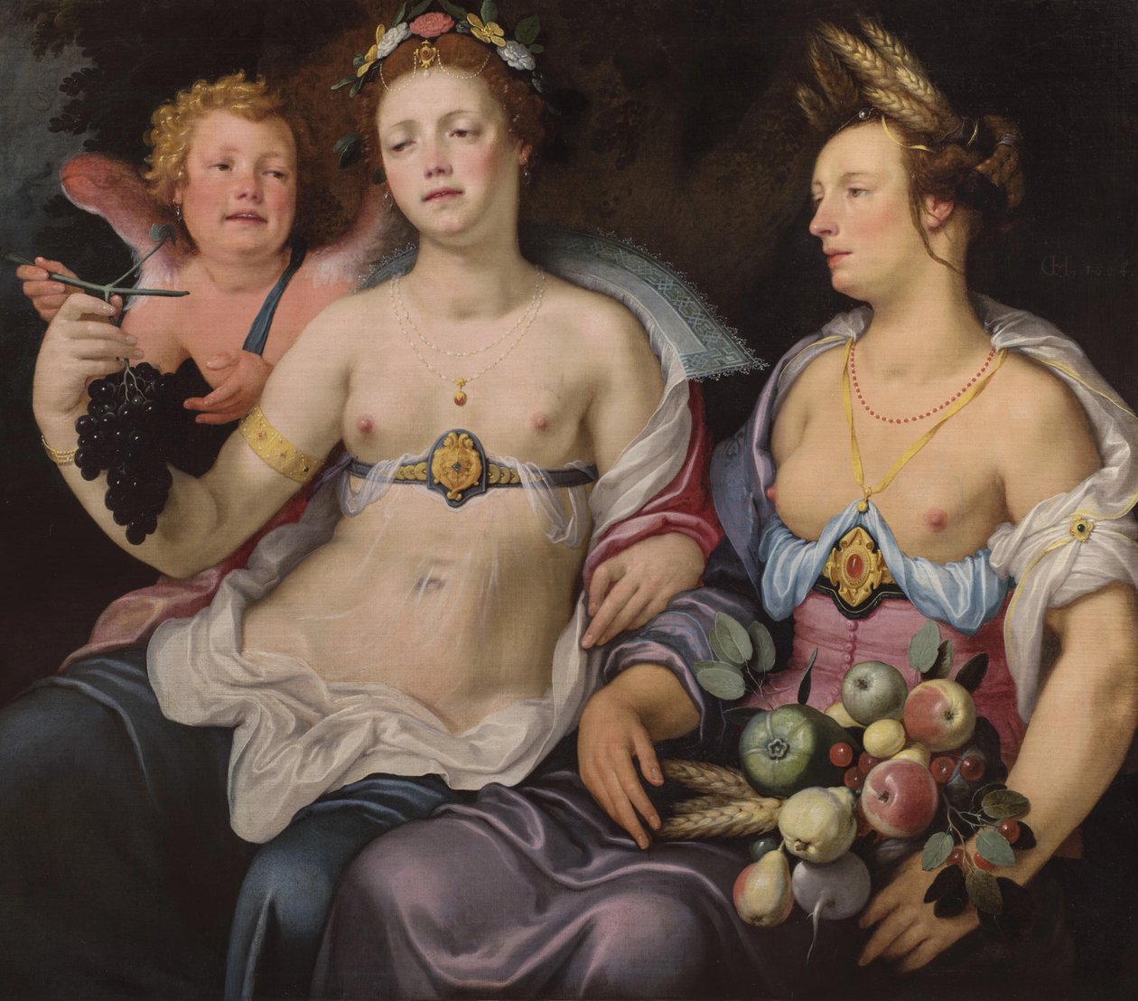 Venus, Amor und Ceres von Cornelis van Haarlem