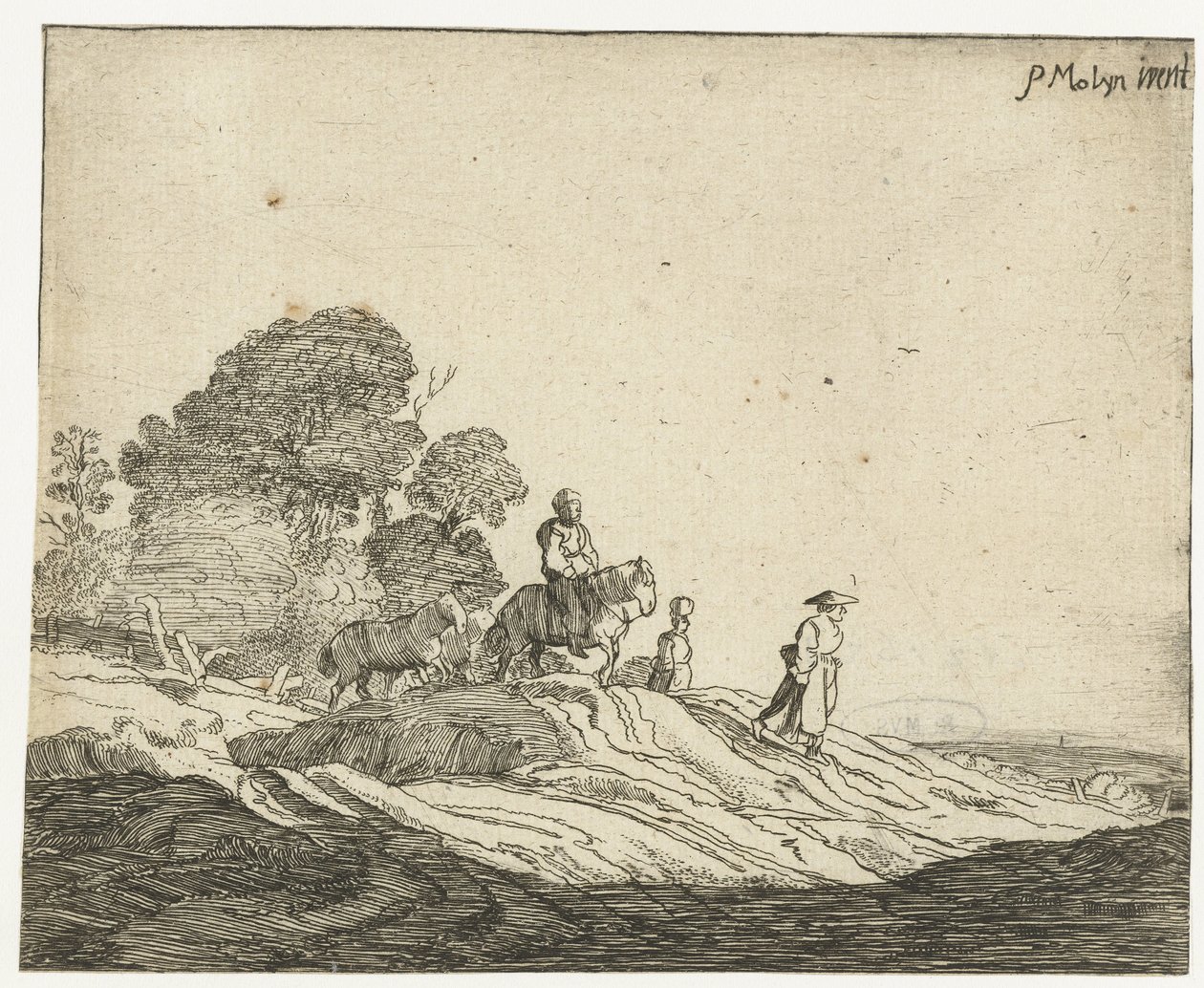 Landschaft mit Pferden von Cornelis van Kittensteyn (attributed to)