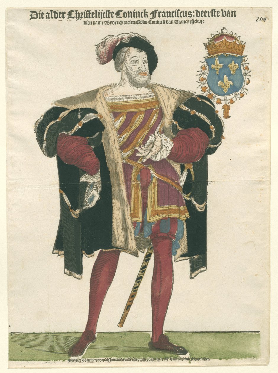 Porträt von Francois I (1494-1547), König von Frankreich von Cornelisz Anthonisz