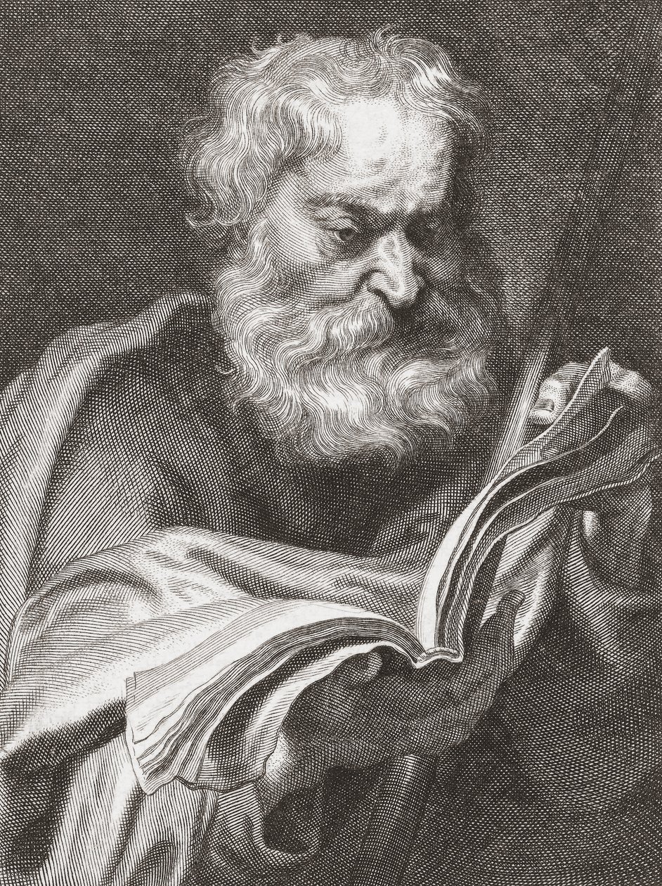 Thomas der Apostel, zweifelnder Thomas (Porträt) von Cornelius van Caukercken