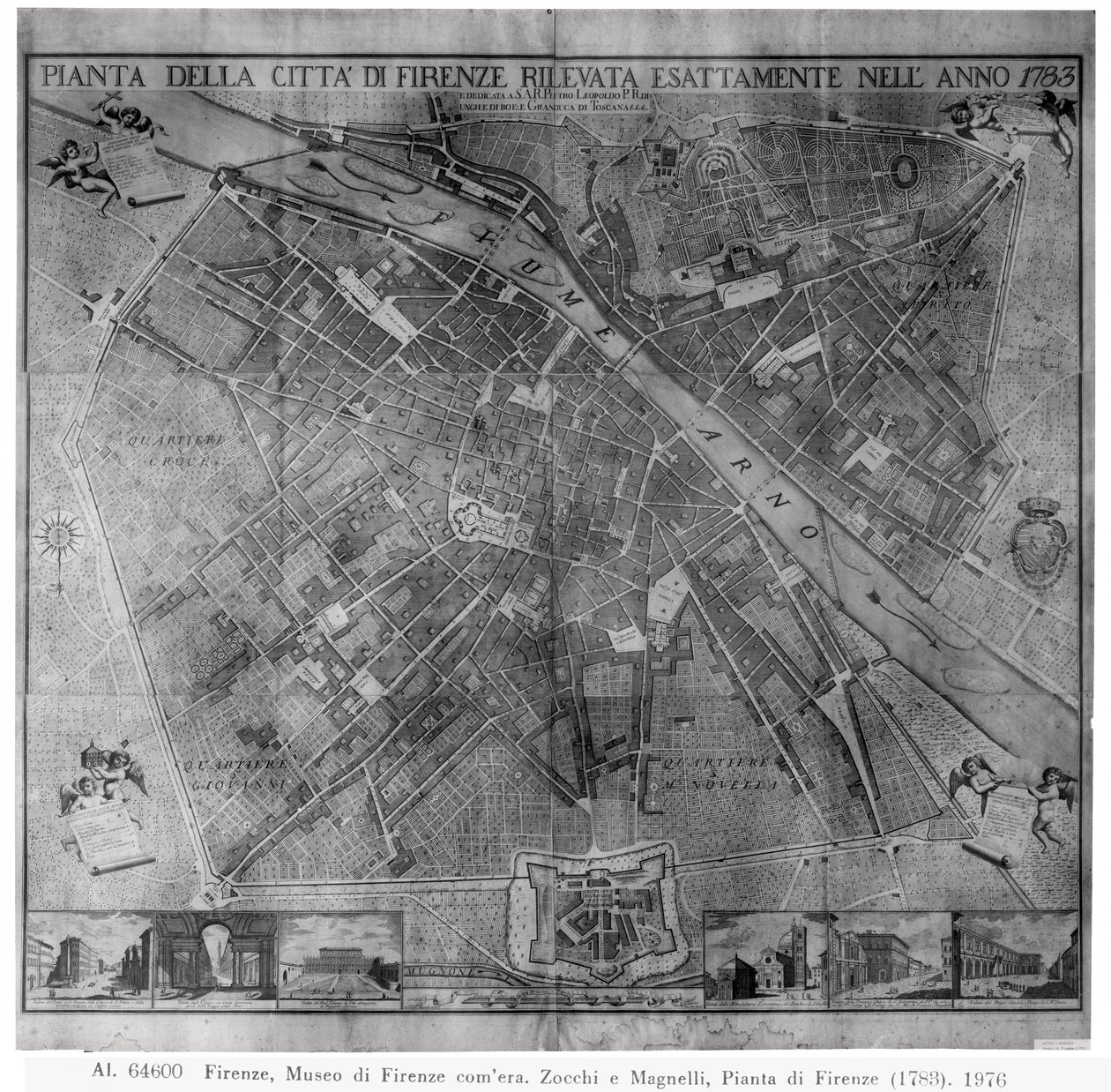Stadtplan von Florenz, 1783 von Cosimo Zocchi