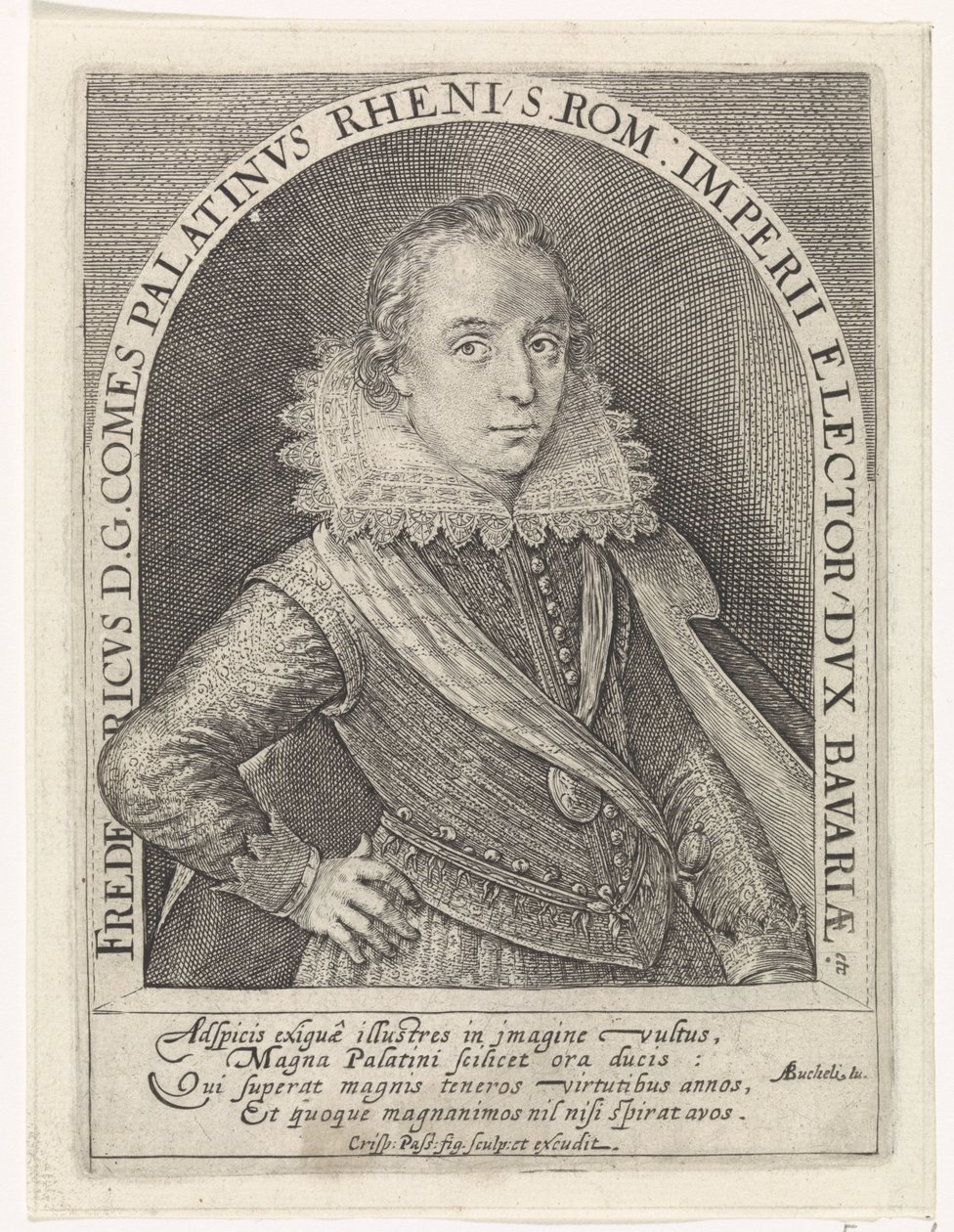 Porträt von Friedrich V., Kurfürst der Pfalz, König von Böhmen von Crispijn van de Passe (I)