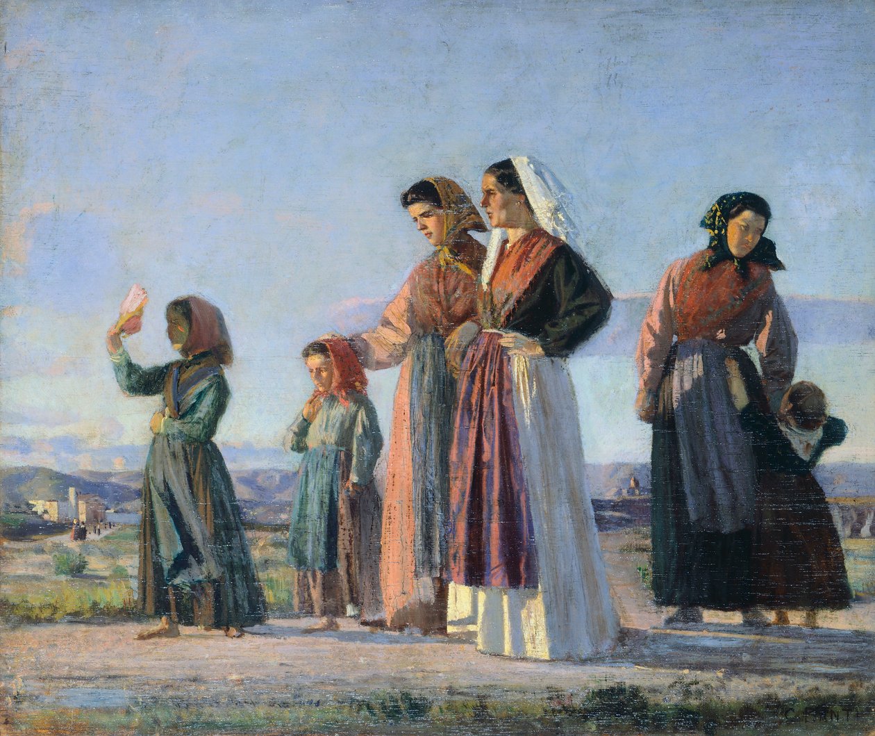 Rückkehr von der Messe, um 1865, von Cristiano Banti von Cristiano Banti