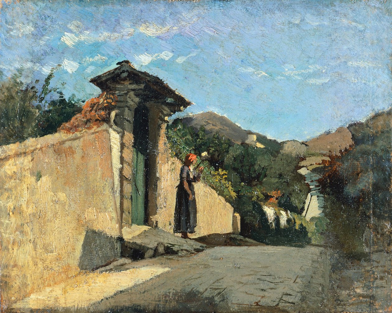 Studie einer Landschaft, ca. 1861, von Cristiano Banti von Cristiano Banti