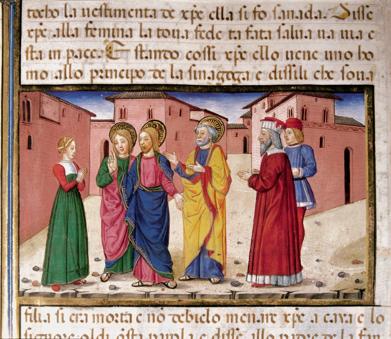 Jesus spricht die Ehebrecherin an von Cristoforo De Predis