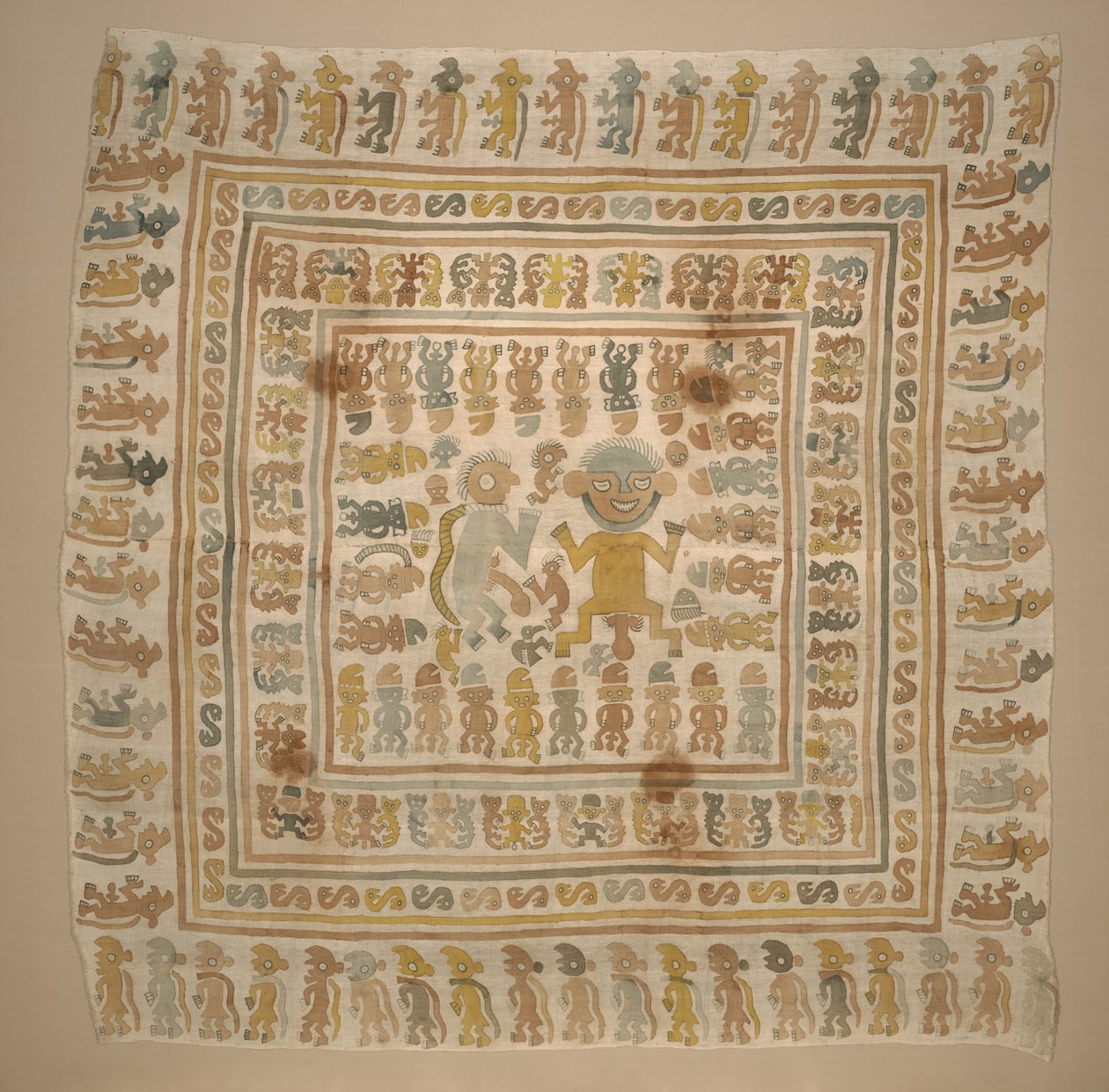 Tafel aus dem "Gefangenen"-Textil, ca. 1300-1470 von Culture Chimu