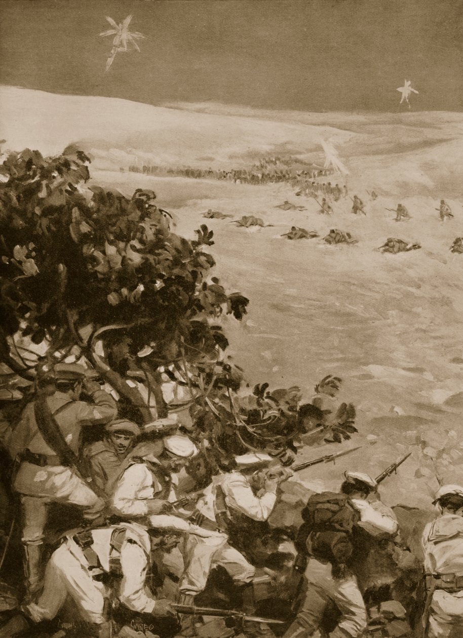 Eine Begegnung zwischen italienischen und türkischen Vorposten: Türkisch-Italienischer Krieg von Cyrus Cuneo