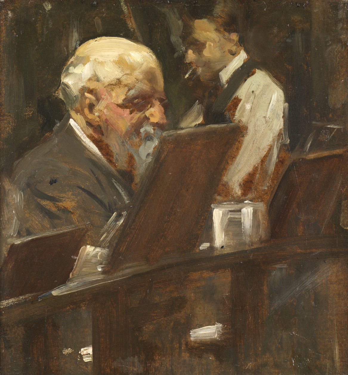 John Anster Fitzgerald, der Feenmaler, im Sketch Club von Cyrus Cuneo