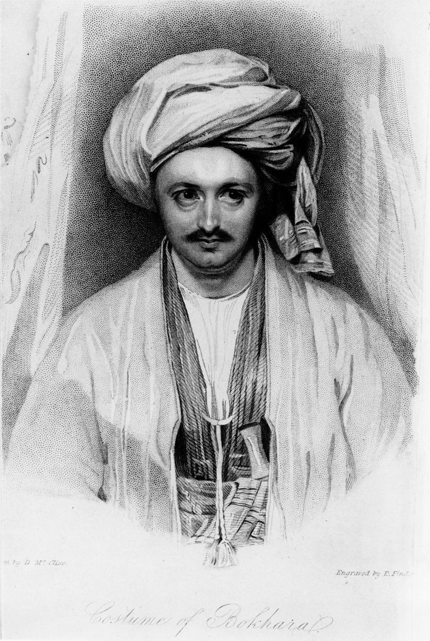 Porträt von Sir Alexander Burnes (1805-41) graviert von E. Findes von D McClise