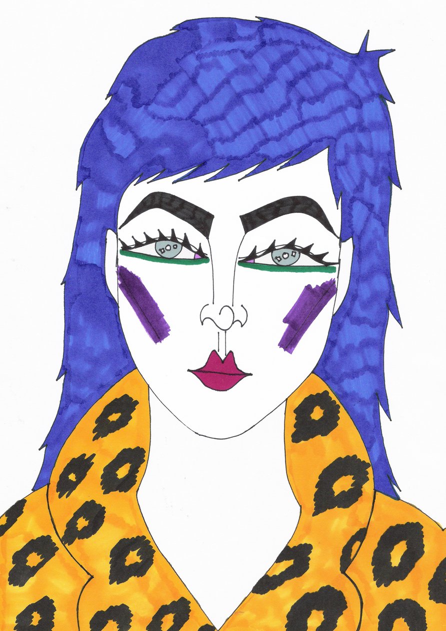 Blaue Haare, 2018 von Daisy de Villeneuve