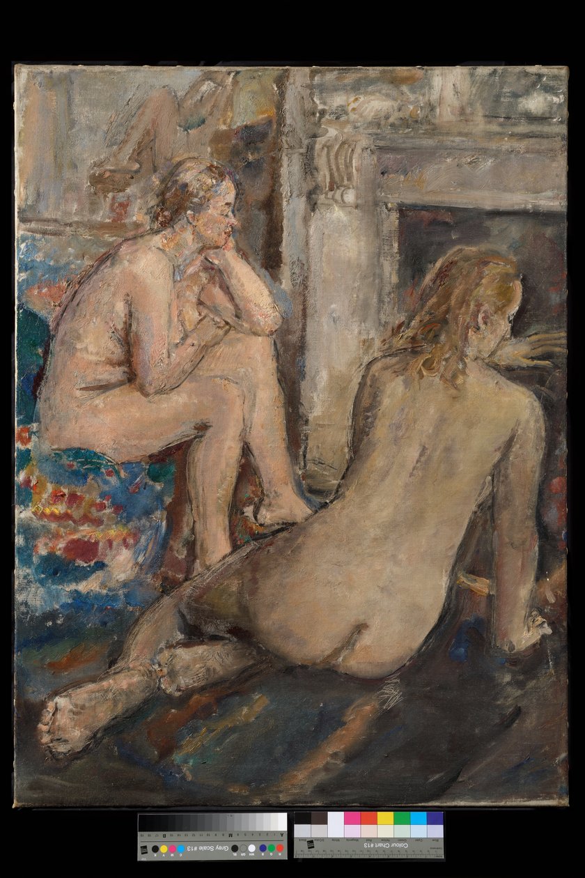 Zwei ruhende Modelle, ausgestellt 1939 von Dame Ethel Walker
