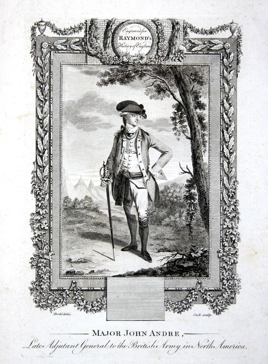 Major John Andre, ehemaliger Adjutant General der britischen Armee in Nordamerika, graviert von Thomas Cook (1744-1818) ca. 1785 von Daniel (after) Dodd