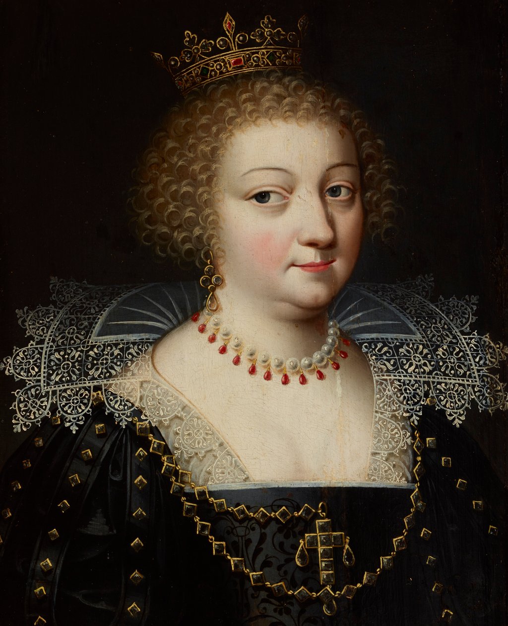 Porträt von Königin Anna von Österreich (1601–1666) von Daniel (studio of) Dumonstier