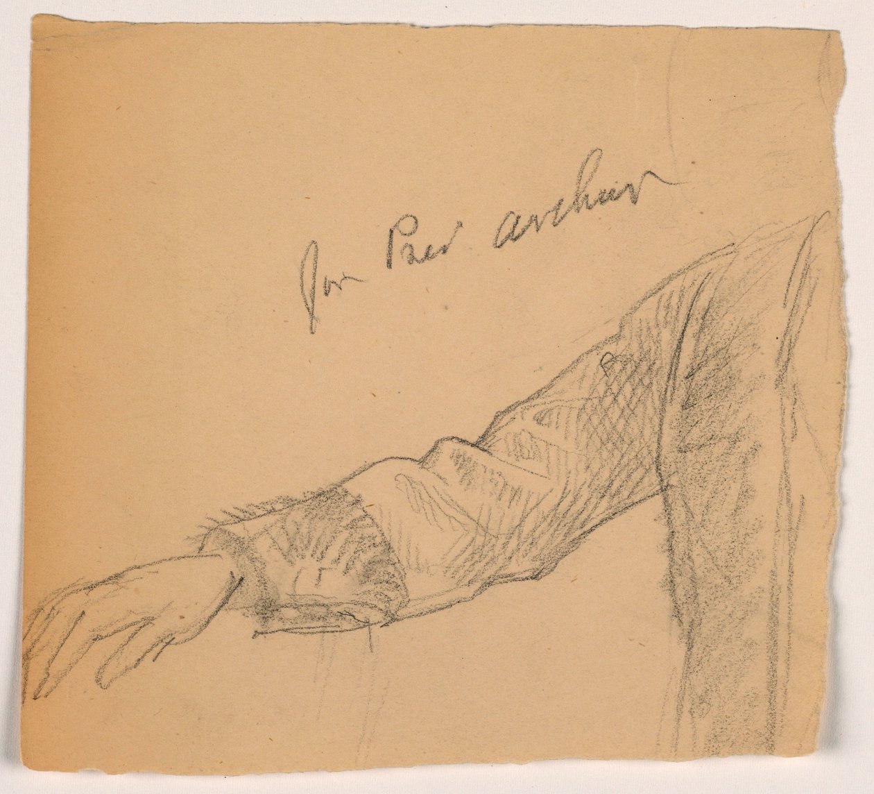 Zeichnung, Präsident Chester A. Arthurs rechter Arm, 1884 von Daniel Huntington