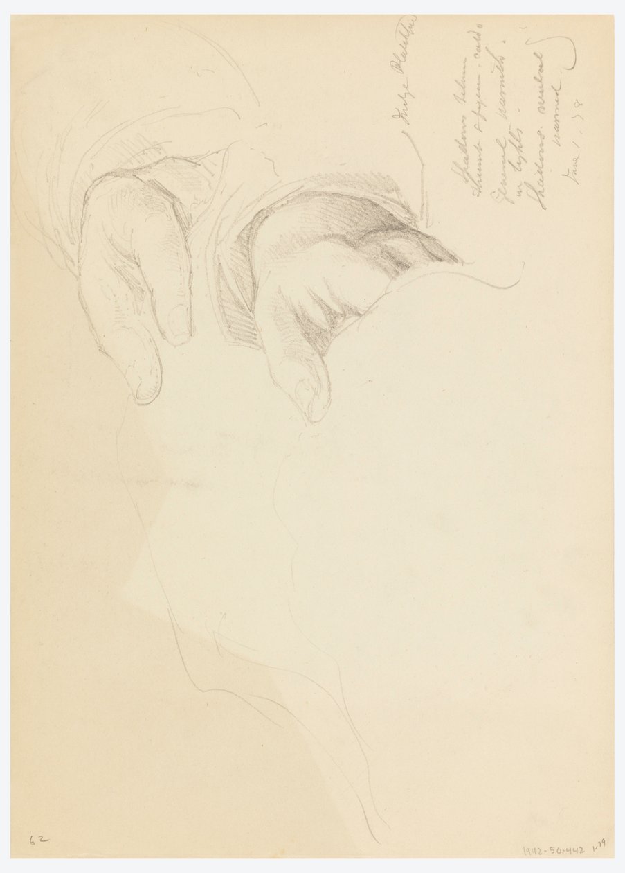 Zeichnung, Skizze für ein Porträt von Bella Worsham, 1878 von Daniel Huntington