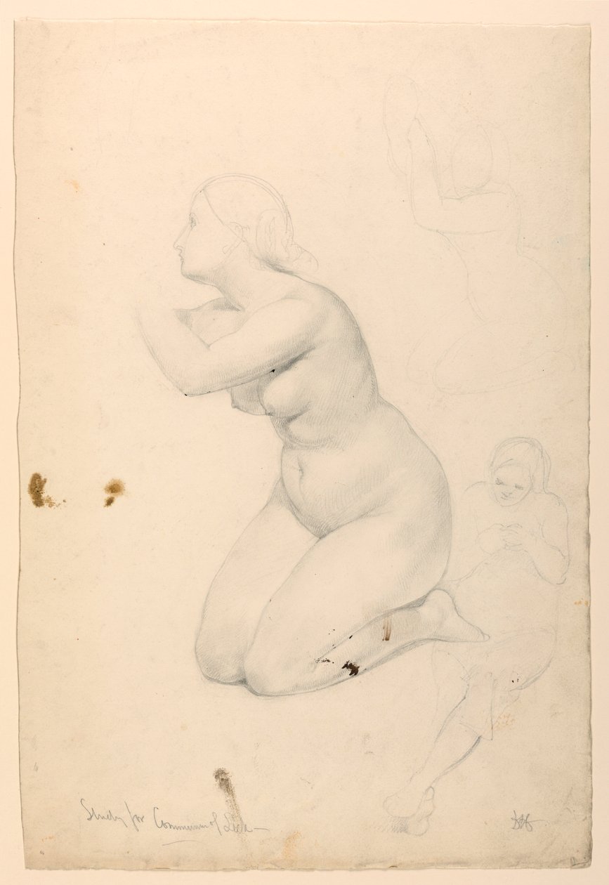 Studie für "Kommunion der Kranken", 1844–45 von Daniel Huntington