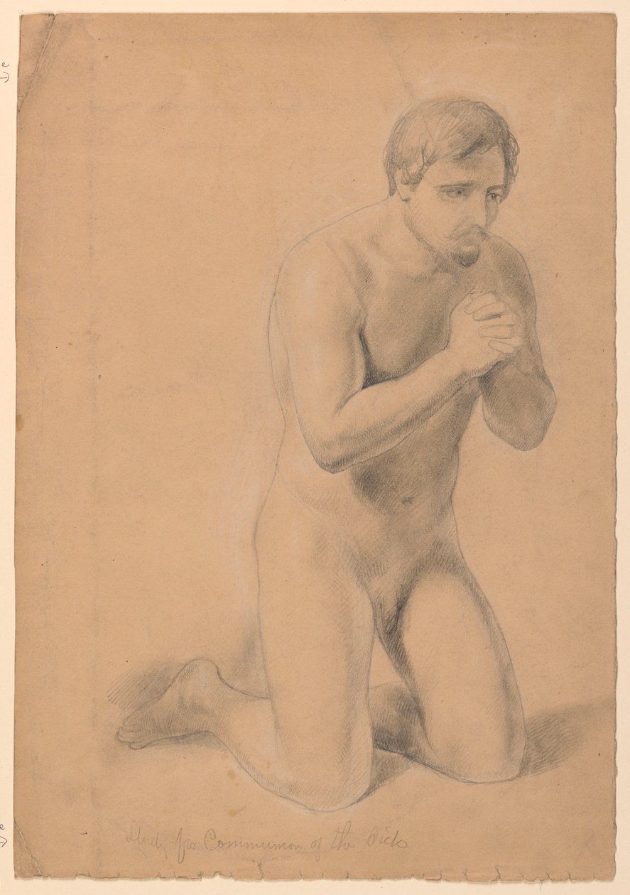 Studie für "Kommunion der Kranken", 1844 von Daniel Huntington