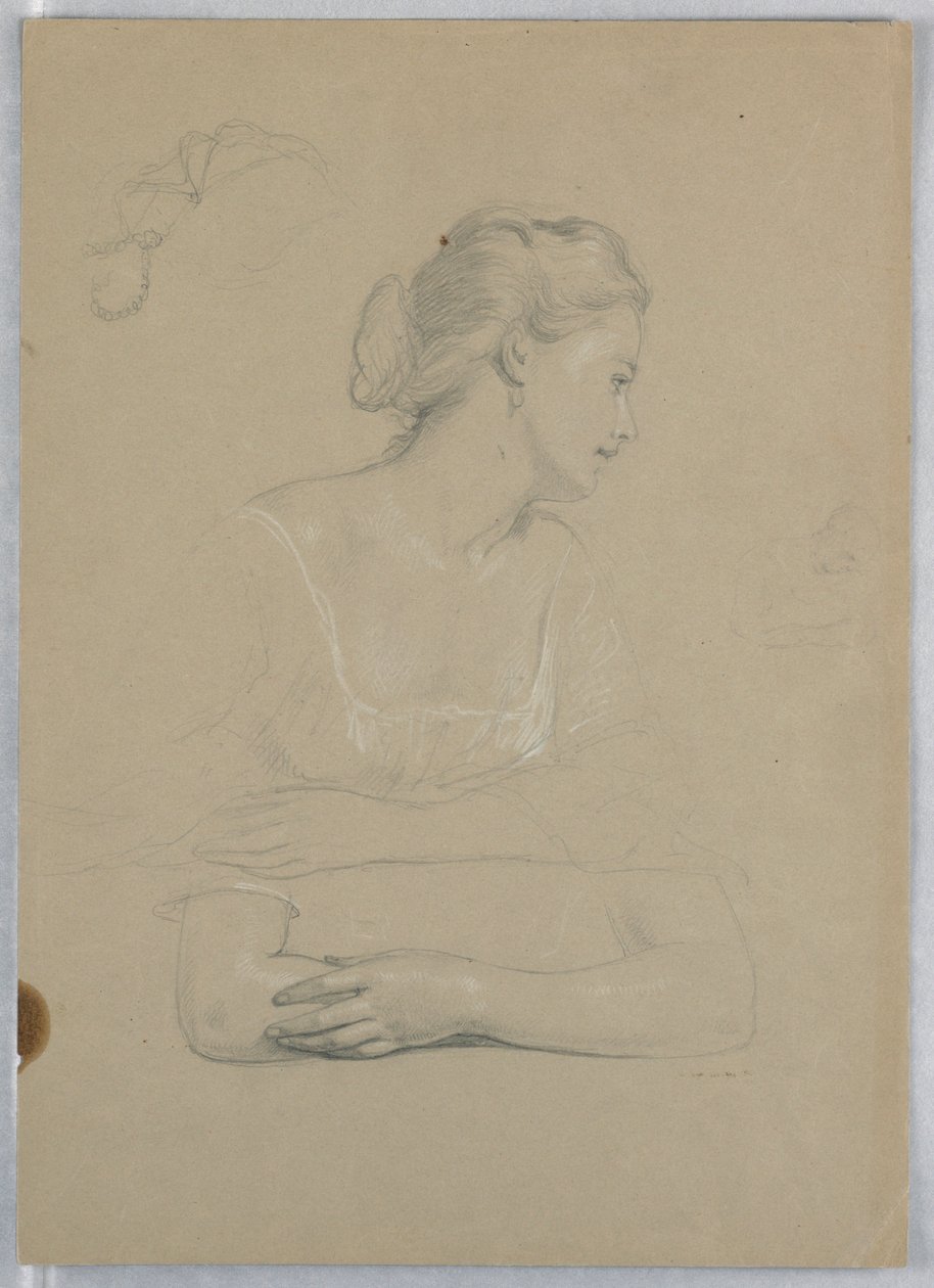 Studie für "Martha Washington Empfang" von Daniel Huntington