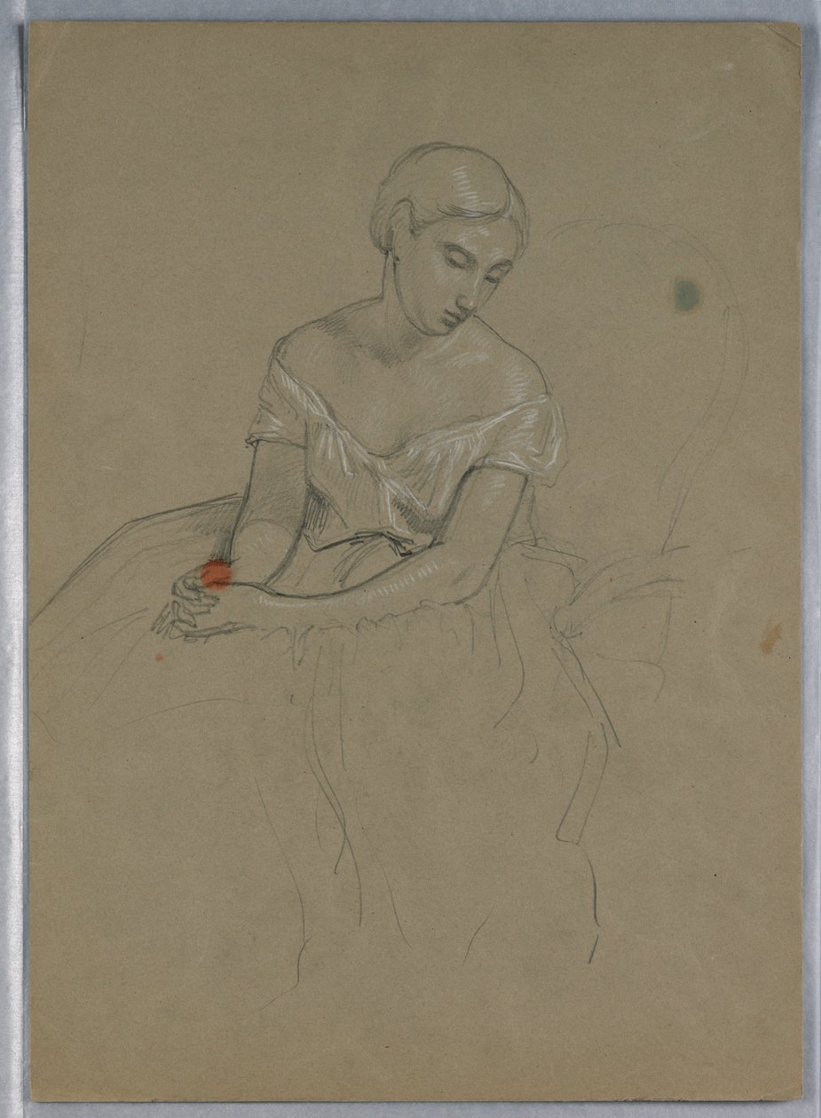 Studie für "Martha Washington Empfang" von Daniel Huntington