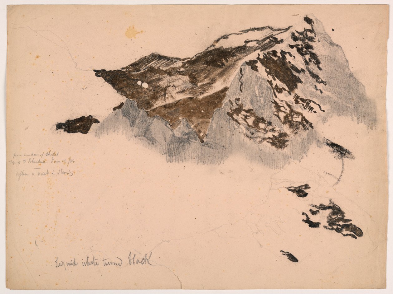Vom Fenster des Chalets, Gipfel des Mt. Scheidegg, nach Nebel und Sturm von Daniel Huntington