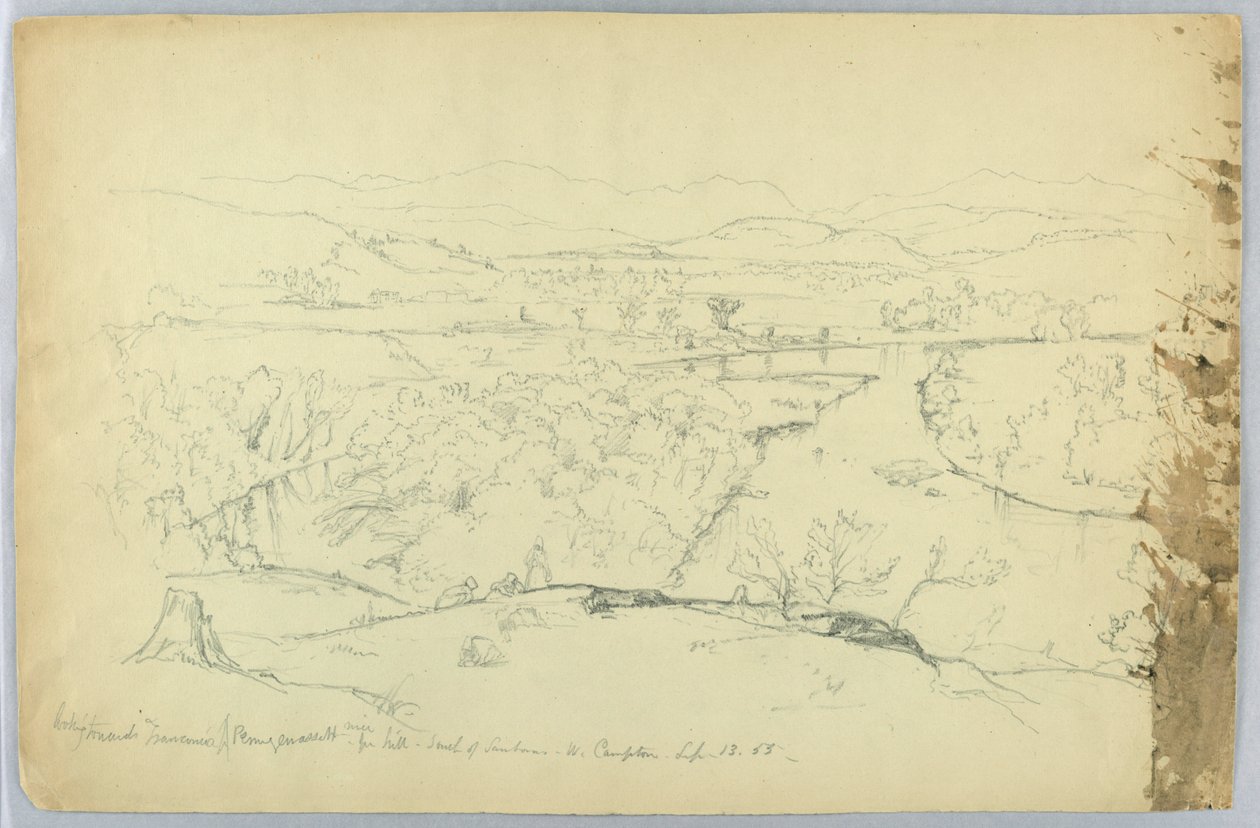 Blick auf Franconia und den Pemigewasset River vom Hügel südlich von Sanborn - W. Campton von Daniel Huntington