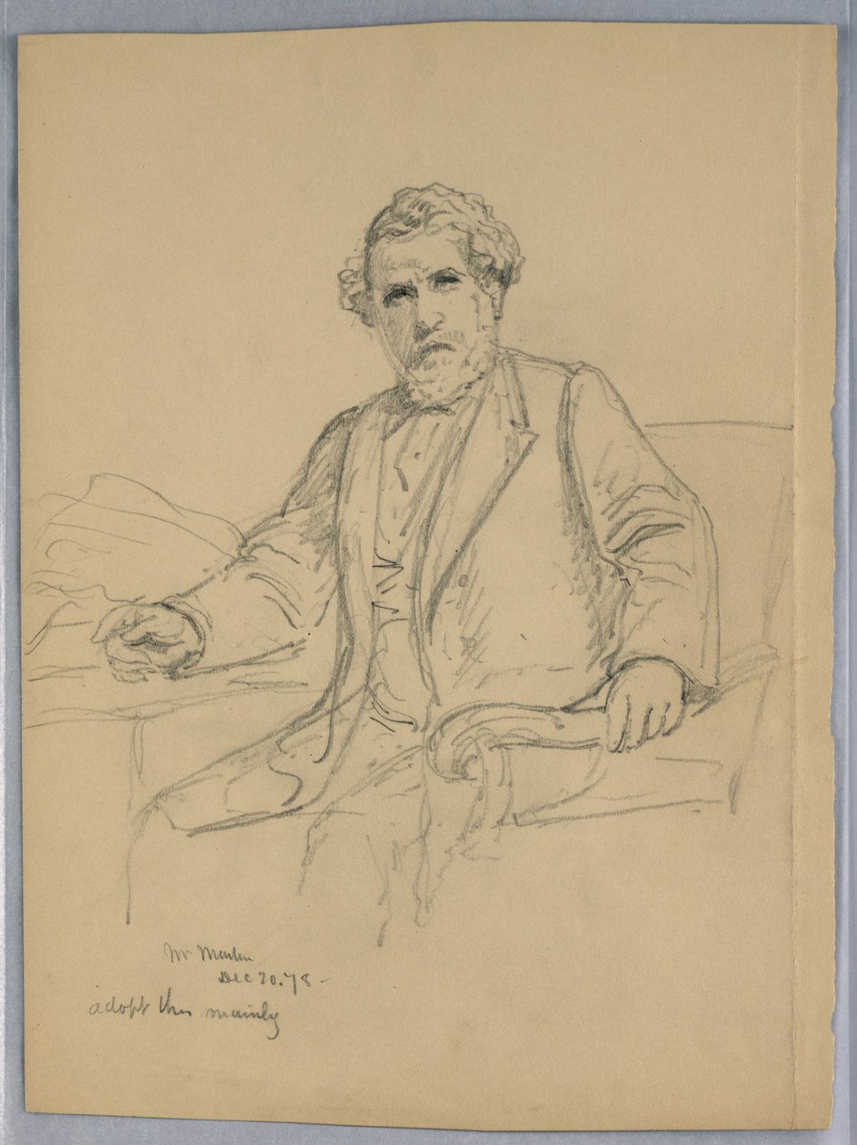 Studie für Porträt von Charles J. Martin von Daniel Huntington