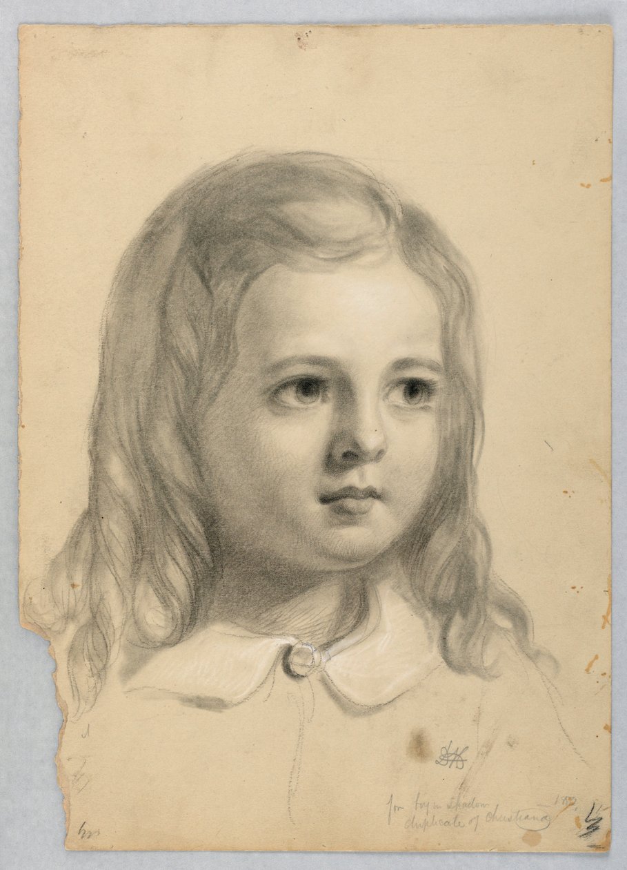 Studie eines Kinderkopfes für "Christiana und ihre Kinder" von Daniel Huntington
