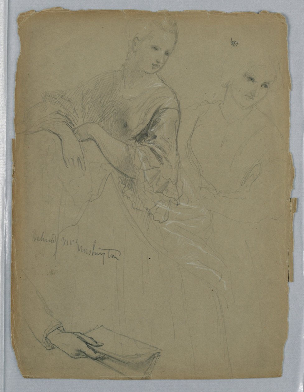 Studie einer stehenden Frau für "The Republican Court" (Lady Washington