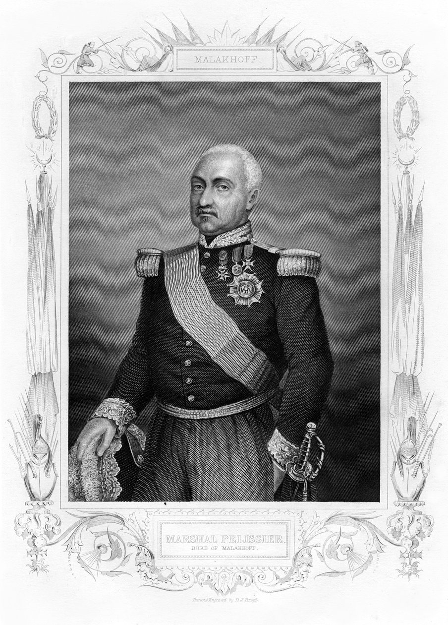 Aimable Jean Jacques Pelissier, Herzog von Malakoff, Marschall von Frankreich, 19. Jahrhundert von Daniel John Pound
