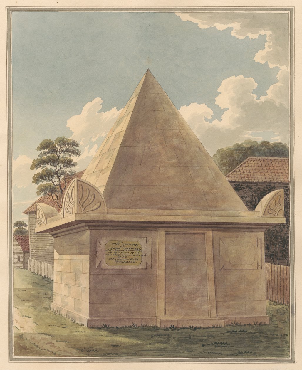 Grab von John Greg aus dem Kirchhof von Hampton von Daniel Lysons