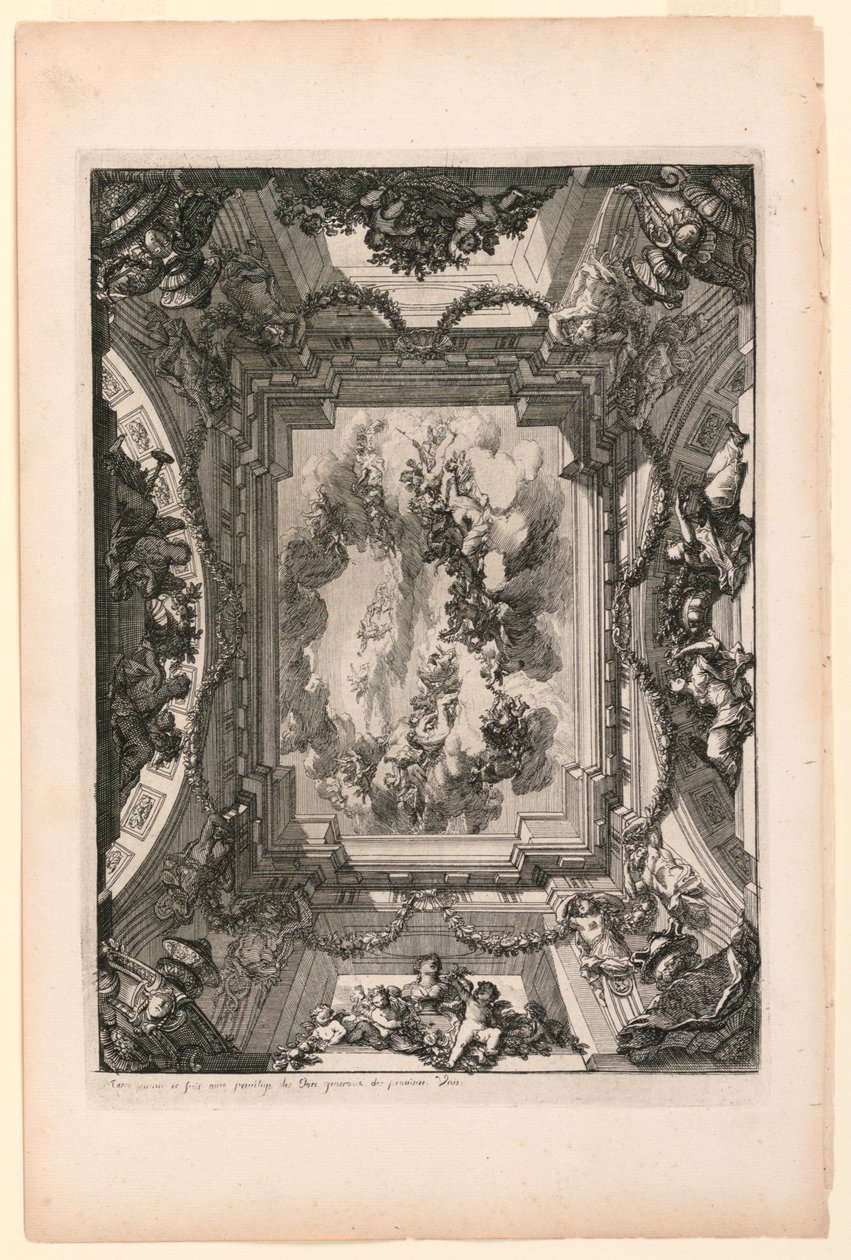 Tafel in Nouveaux livres de peintures de salles et d’escaliers von Daniel Marot