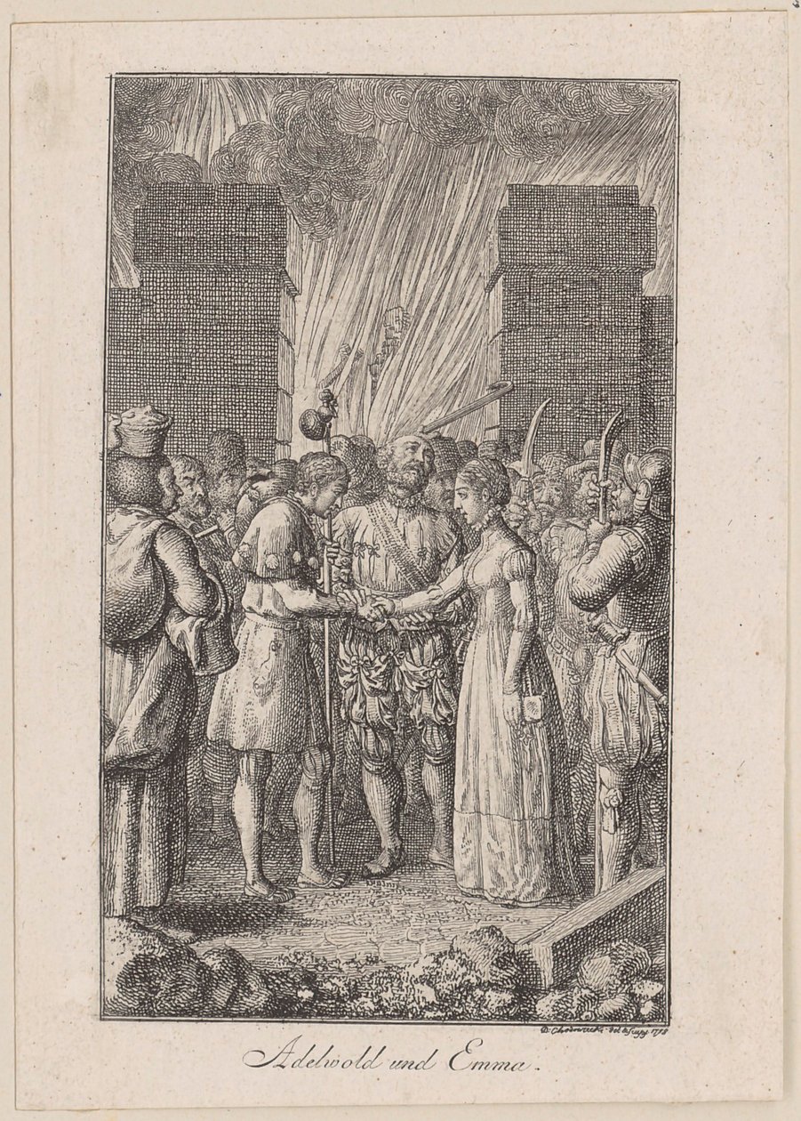 Adelwold und Emma. Ballade von Bertrand von Daniel Nikolaus Chodowiecki