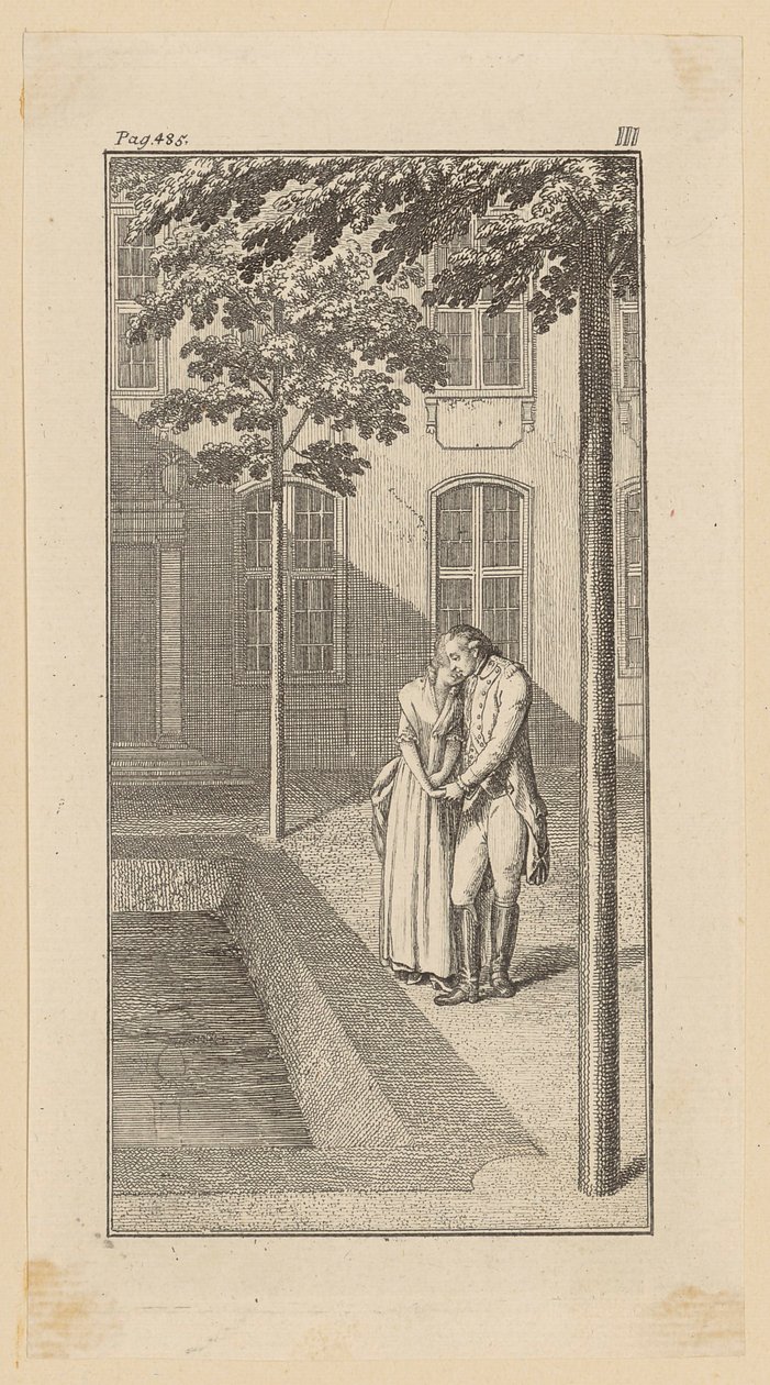 Alexander und Tine am Teich von Daniel Nikolaus Chodowiecki