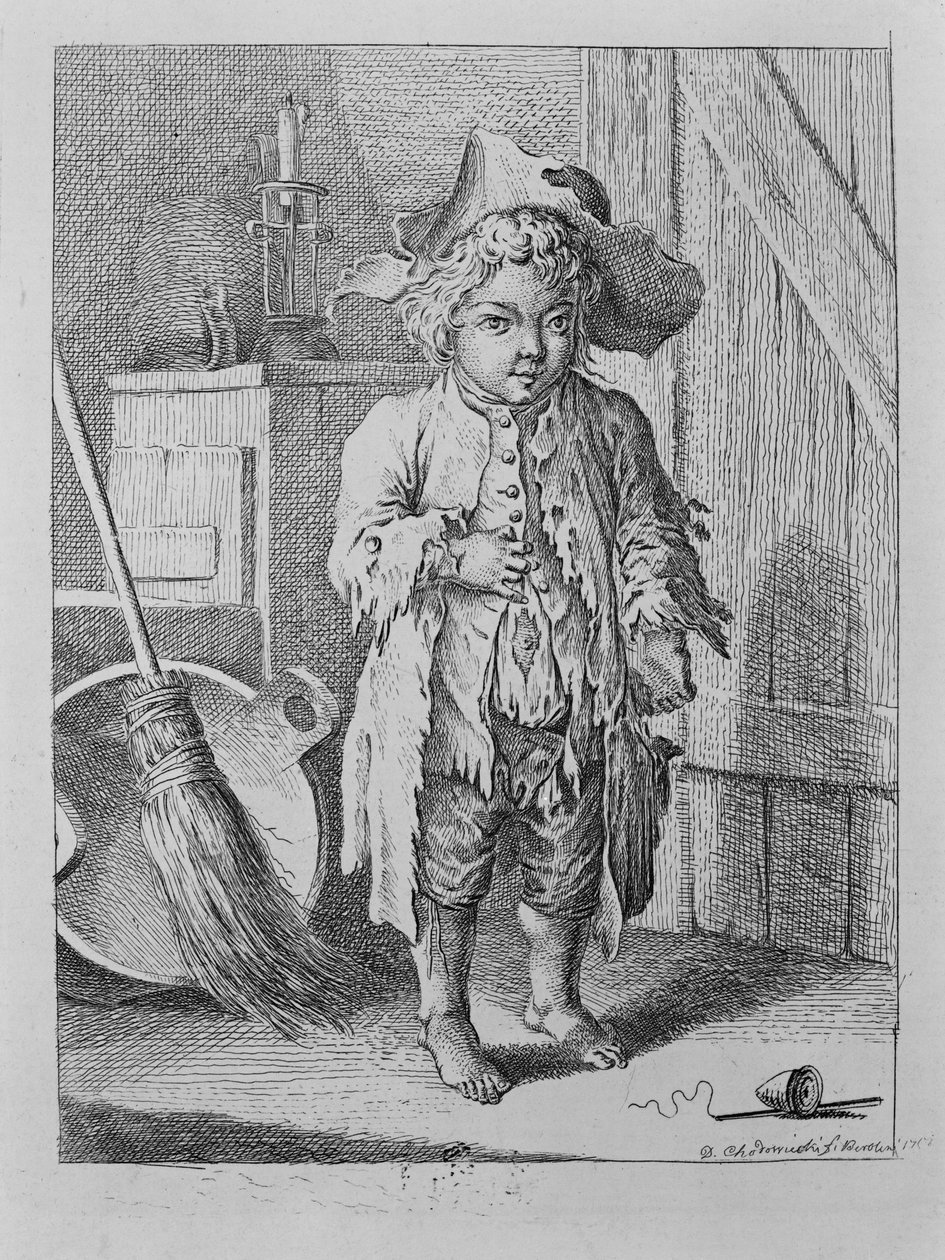 Betteljunge am Torweg von Daniel Nikolaus Chodowiecki