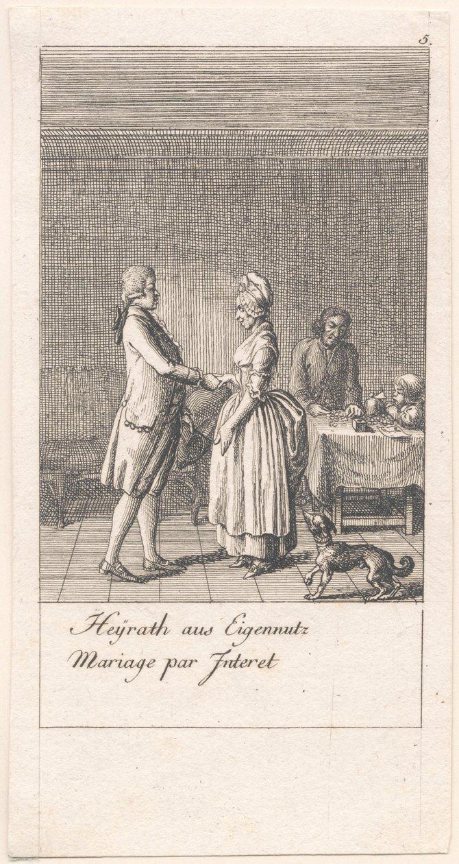 Beweggründe zur Heirat und ihre Folgen. Bl. 3 von Daniel Nikolaus Chodowiecki