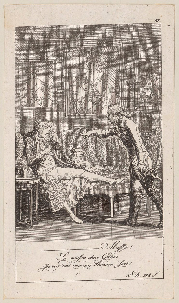 Blatt 10 zu Blumauers "Aeneide" von Daniel Nikolaus Chodowiecki