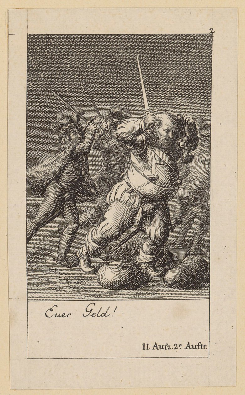 Blatt 2 zu Shakespeares „König Heinrich der Vierte“ von Daniel Nikolaus Chodowiecki