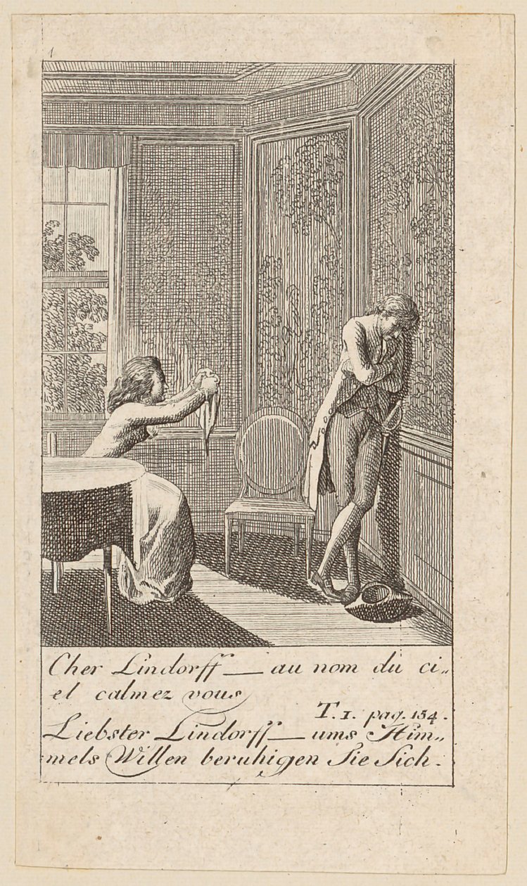 Blatt 4 zu „Karoline von Lichtfield“ von Daniel Nikolaus Chodowiecki